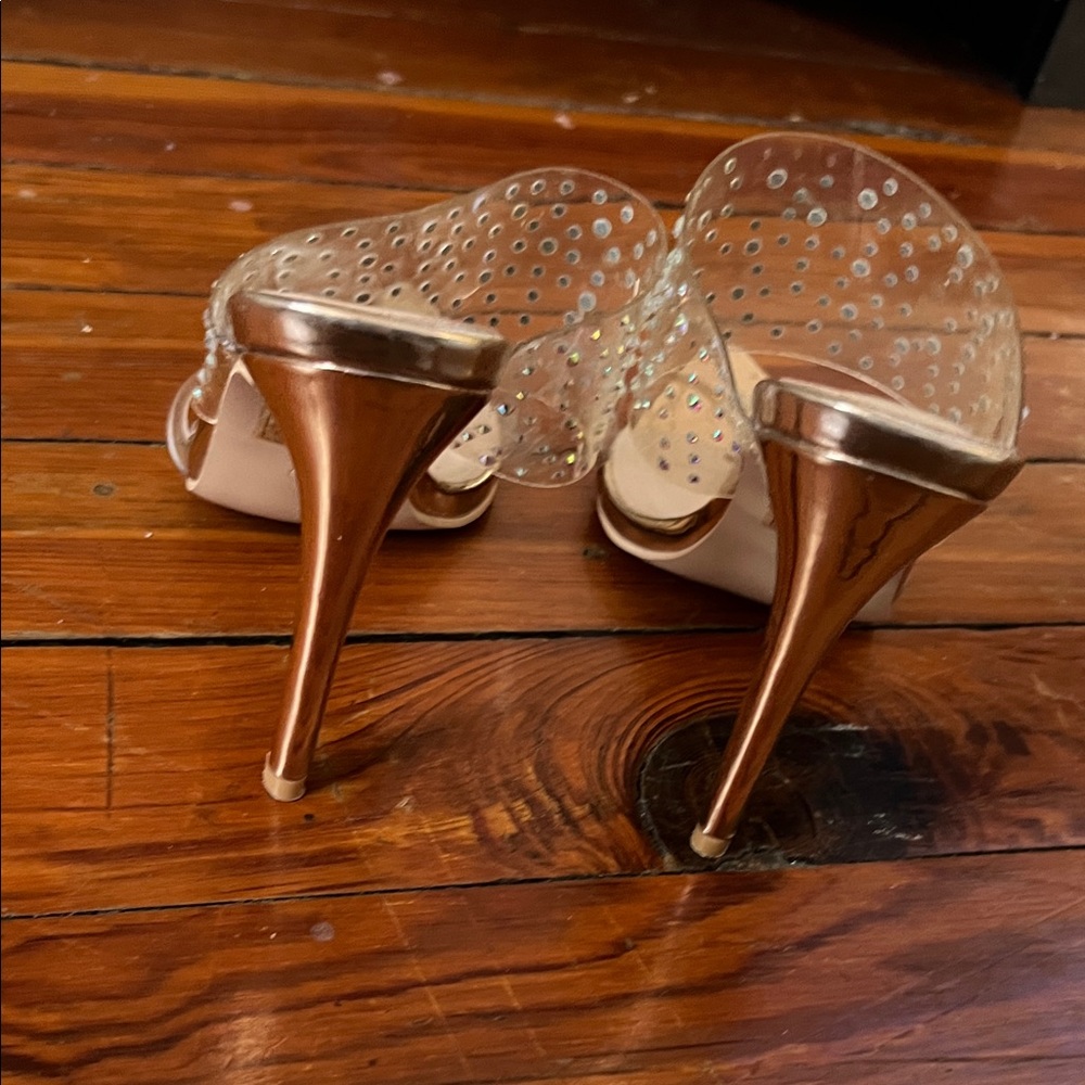 So Me Iridescent Pearl-Studded Heels - Picture 4 of 5